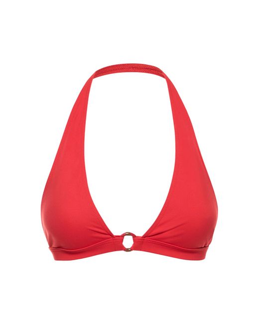 Loro Piana Ring Marine Triangle Jersey Bikini Top