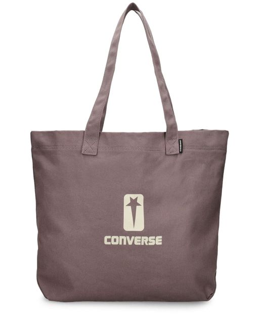 Drkshdw X Converse Converse Logo Cotton Tote Bag