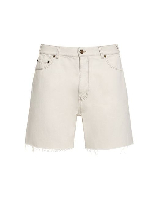 Saint Laurent Cotton Denim Baggy Shorts