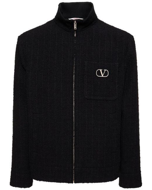 Valentino Cotton Bouclé Zipped Jacket
