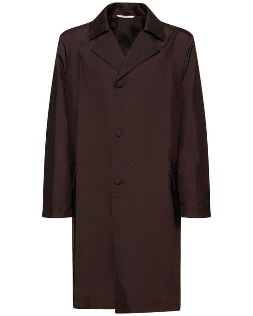 Valentino Textured Nylon Long Coat