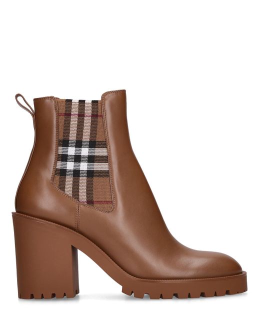 Burberry 70mm New Allostock Leather Ankle Boots