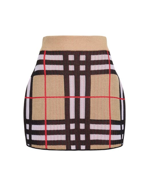 Burberry Haizel Check Jacquard Mini Skirt