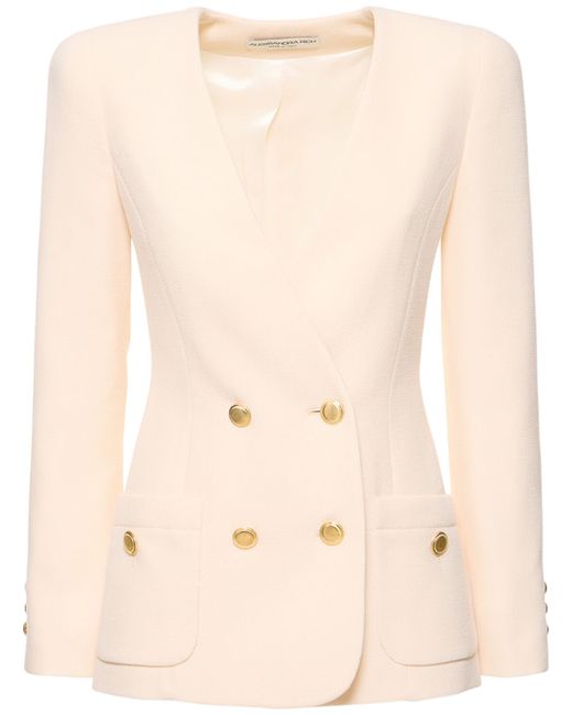 Alessandra Rich Wool Bouclé Tweed Jacket