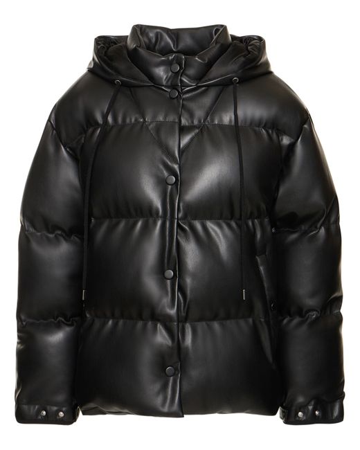 Stella McCartney Faux Leather Quilted Puffer Jacket