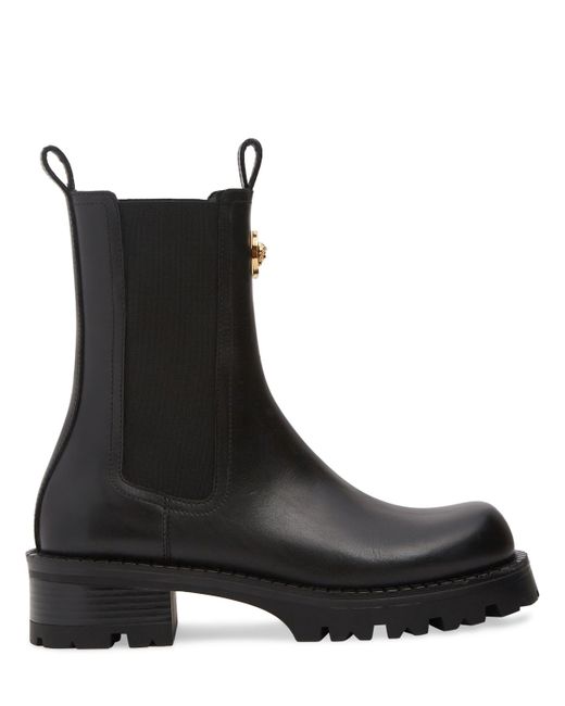Versace 35mm Leather Chelsea Boots