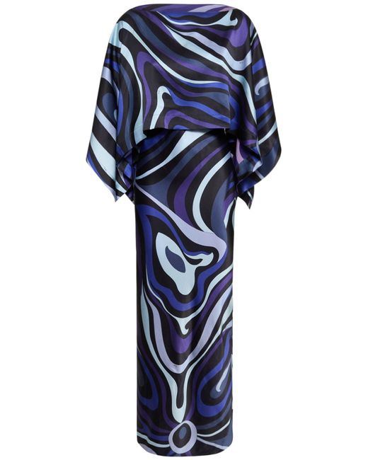 Pucci Marmo Printed Silk Twill Long Dress