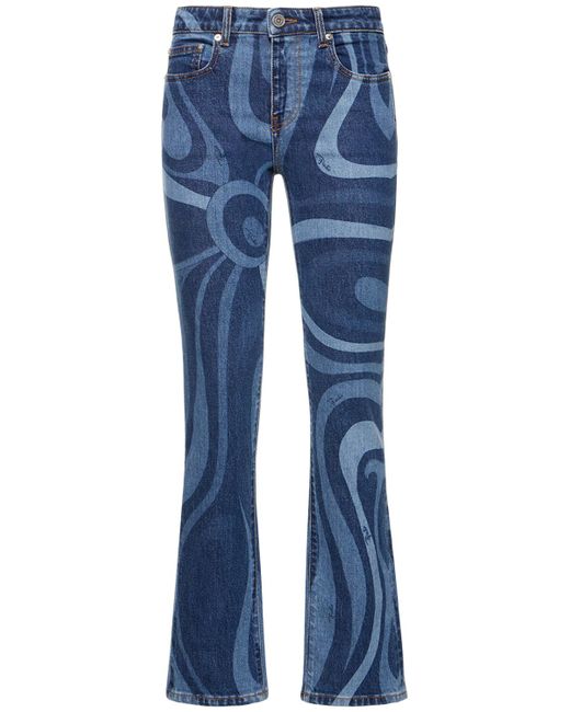 Pucci Marmo Printed Straight Jeans