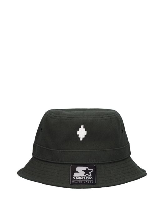 Marcelo Burlon County Of Milan Cross Logo Embroidery Cotton Bucket Hat