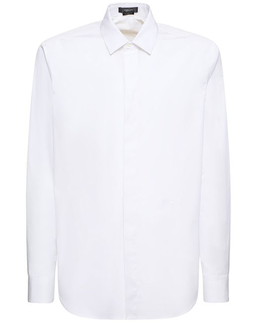 Versace Logo Cotton Poplin Shirt