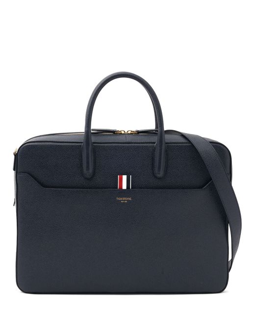 Thom Browne Leather Business Bag W Shoulder Strap