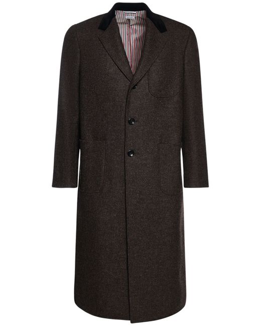 Thom Browne Single Breast Wool Long Coat