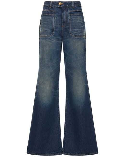 Balmain High Rise Flared Jeans
