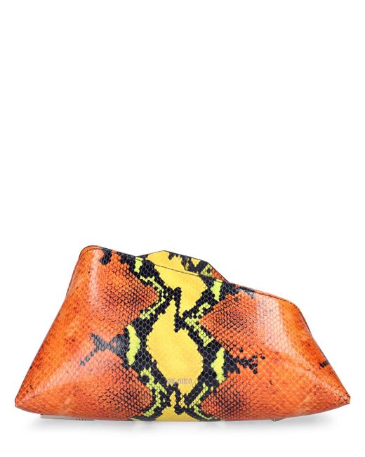 Attico 830 Pm Snake Printed Leather Clutch