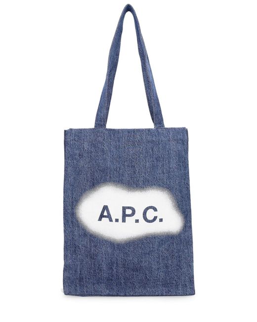 A.P.C. Lou Washed Denim Tote Bag