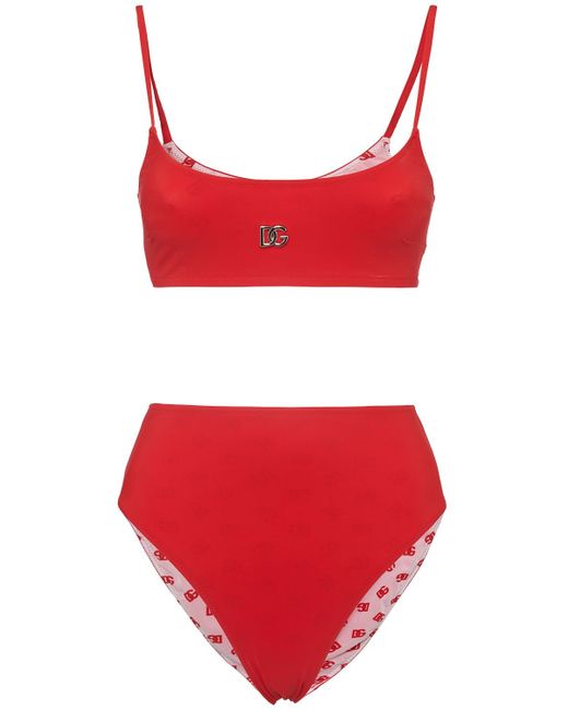 Dolce & Gabbana Logo Jersey Bikini Set