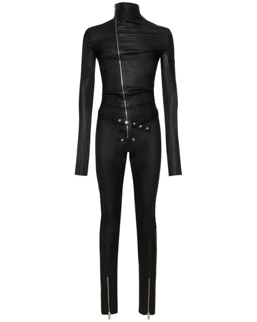 Rick Owens Tight Gary Leather Flight Suit
