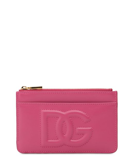 Dolce & Gabbana Dg Logo Smooth Leather Card Holder