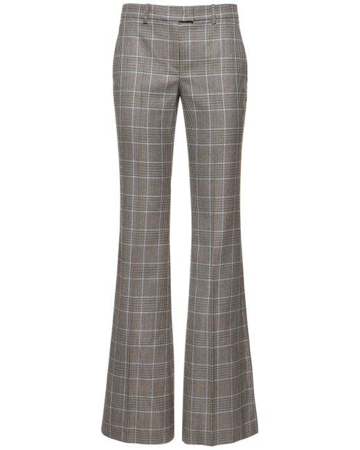 Michael Kors Collection Haylee Wool Crepe Tailored Flared Pants