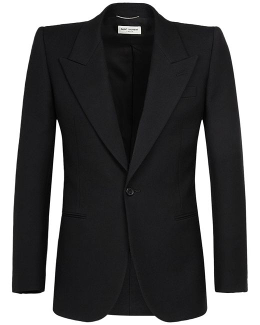 Saint Laurent Gabardine Wool Blazer Jacket