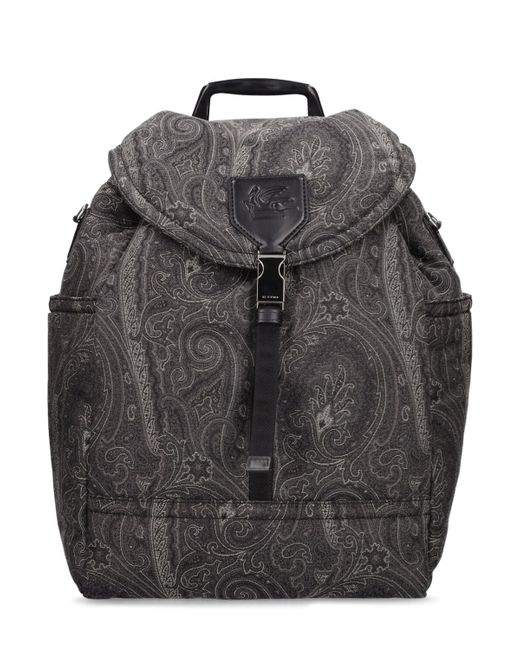 Etro Paisley Coated Fabric Backpack