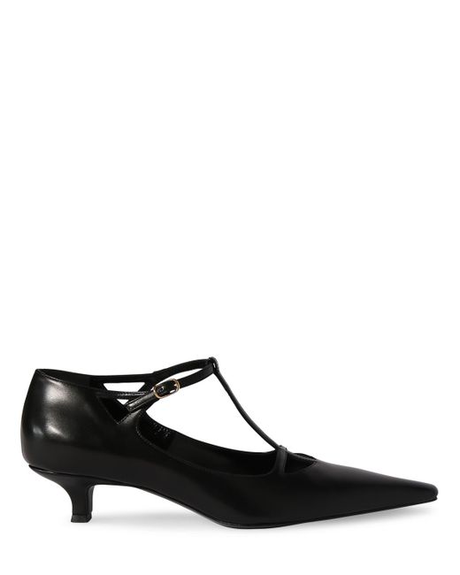 The Row 40mm Cyd Leather Mary Jane Pumps