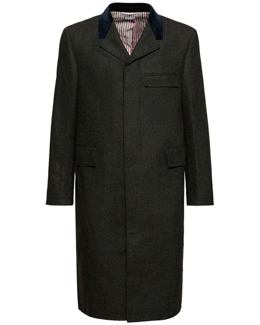 Thom Browne Chesterfield Single Breasted Wool Coat