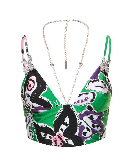Area Butterfly Printed Crop Top