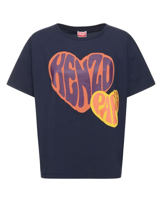 KENZO Paris Kenzo Hearts Relaxed Cotton T-shirt