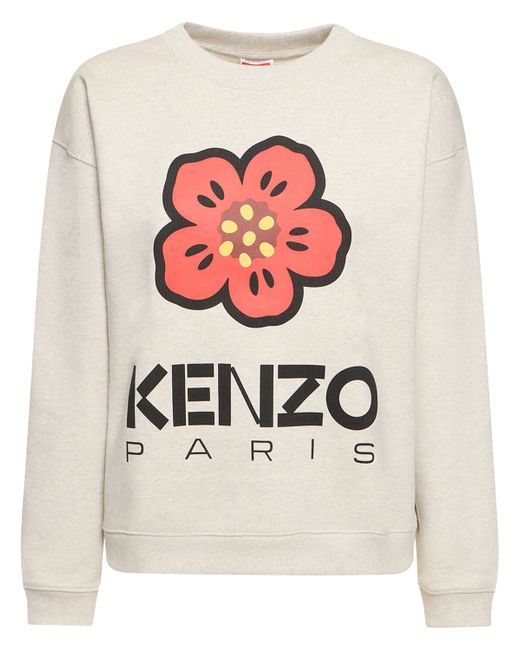 KENZO Paris Printed Logo Cotton Jersey Sweatshirt