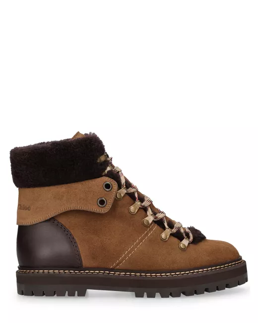 See by Chloé 25mm Eileen Suede Hiking Boots