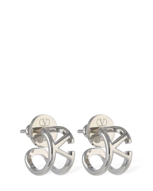 Valentino Garavani Mini V Logo Signature Earrings