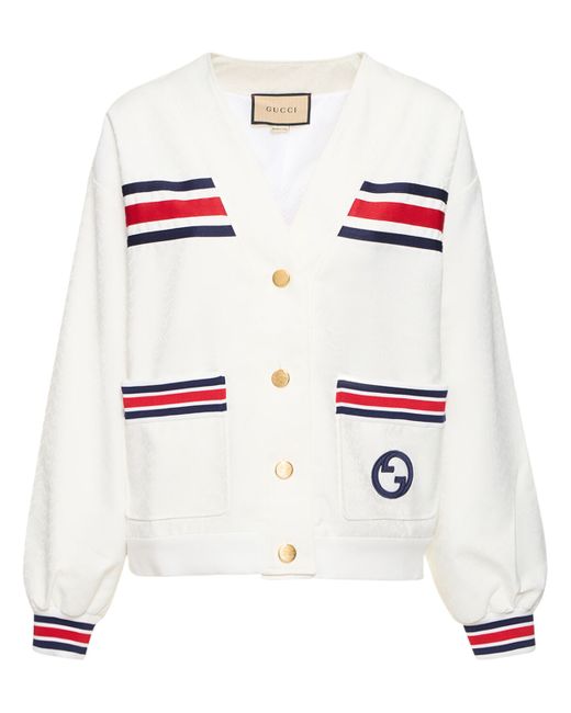 Gucci Gg Canvas Technical Jersey Cardigan