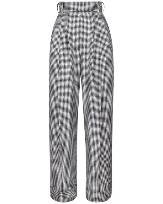 Alexandre Vauthier Pleated Houndstooth Pants