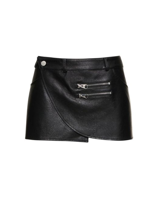 Miaou Hunter Faux Leather Mini Skirt