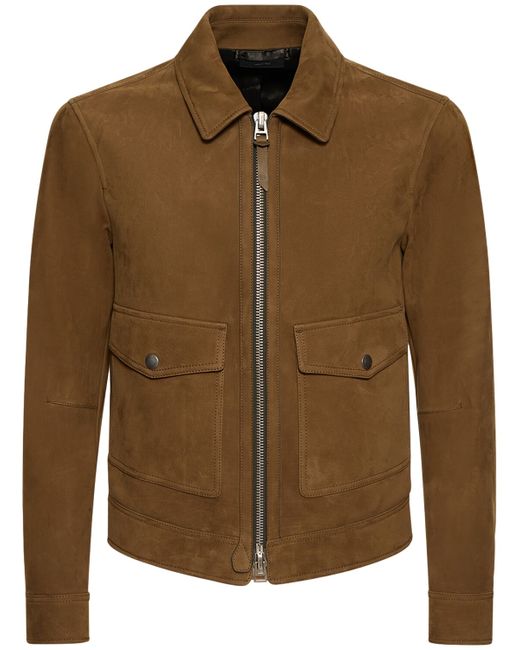 Tom Ford Zip Collar Leather Jacket