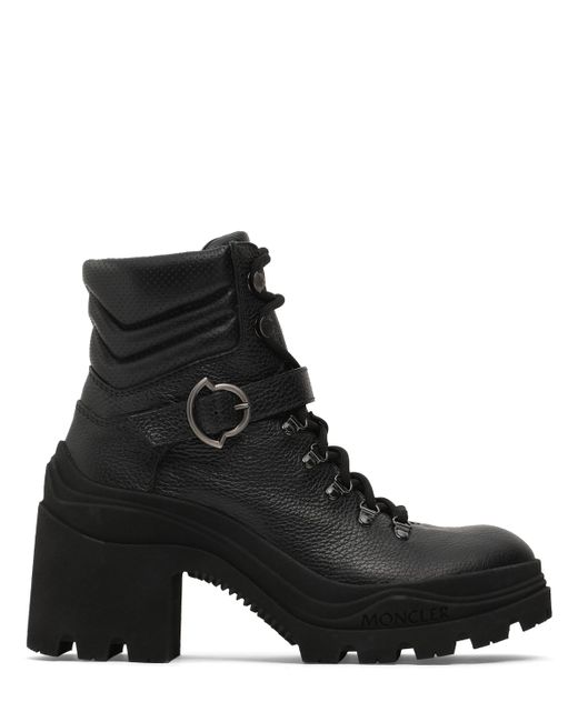 Moncler 80mm Envile Strap Leather Ankle Boots