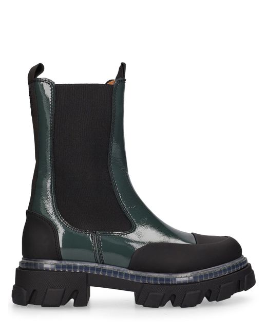 Ganni 50mm Cleated Mid Chelsea Boots