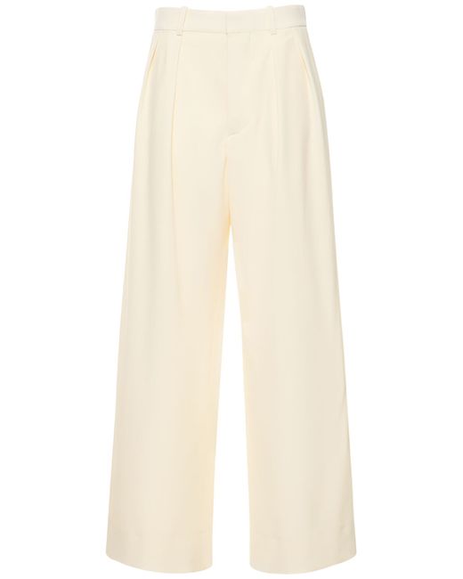 Wardrobe.Nyc Pleated Wool Low Rise Pants