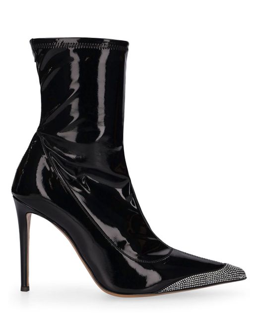 Alexandre Vauthier 105mm Stretch Faux Leather Ankle Boots