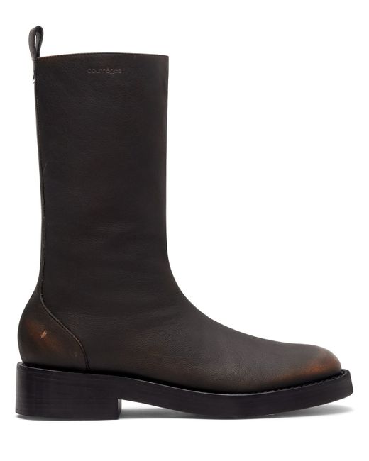 Courrèges Leather Tall Boots