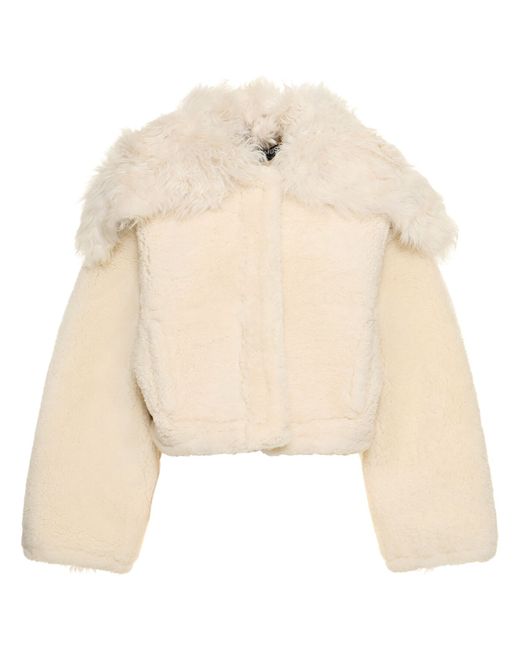 Jacquemus La Veste Piloni Cropped Fur Jacket