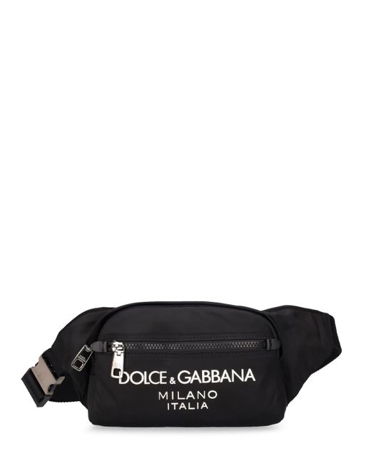 Dolce & Gabbana Rubberized Logo Nylon Belt Bag