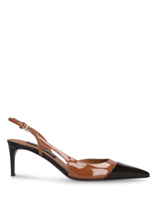 Dolce & Gabbana 60mm Lollo Leather Slingback Heels