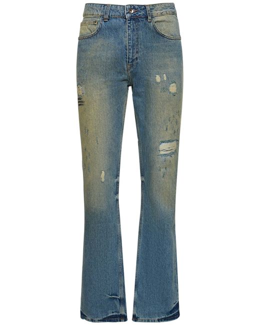 Flâneur Distressed Faded Straight Jeans