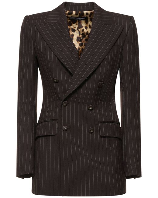 Dolce & Gabbana Pinstripe Wool Jacket