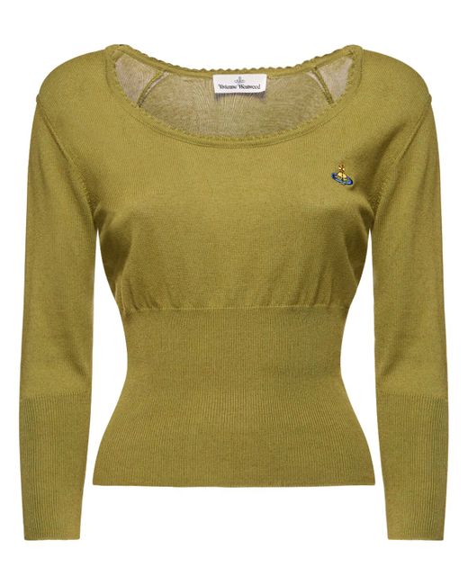 Vivienne Westwood Bebe Logo Cotton Cashmere Knit Sweater