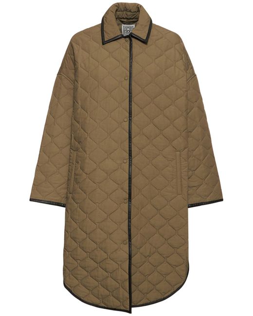 Totême Quilted Organic Cotton Cocoon Coat