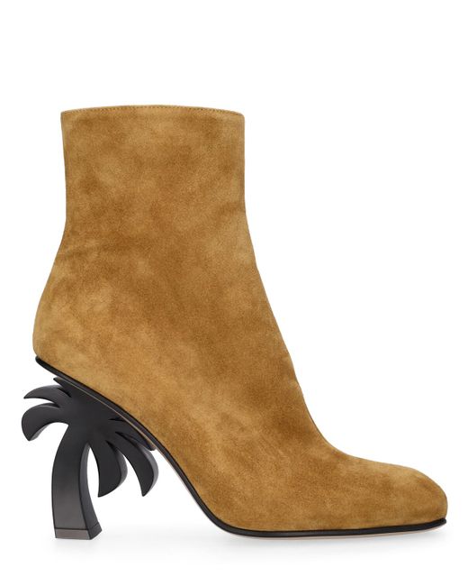 Palm Angels 110mm Palm Heel Suede Ankle Boots