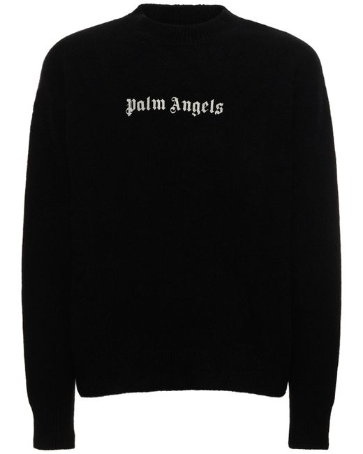 Palm Angels Classic Logo Wool Blend Sweater